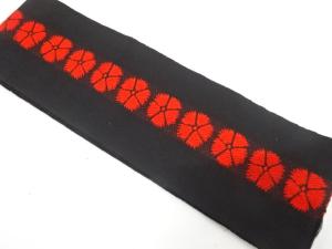 アンティーク　撫子模様織り出し半幅帯（着用可）